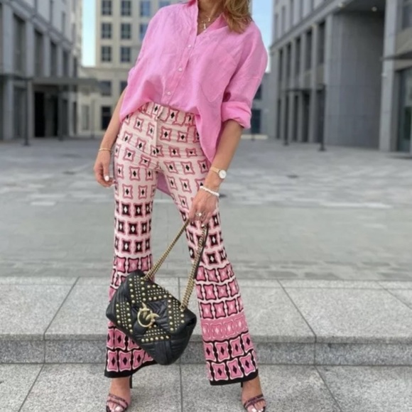 Zara printed flared pants - Picture 6 of 10